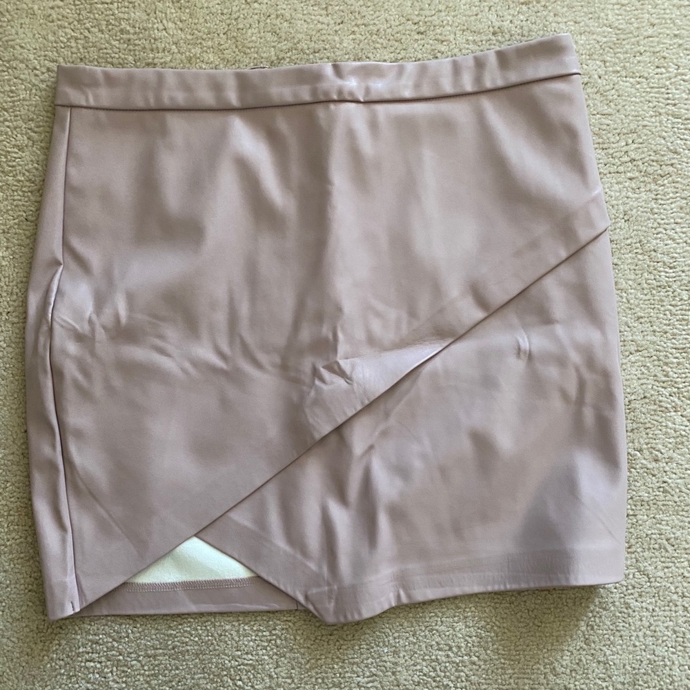 Purple leather skirt